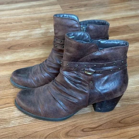 BARE TRAPS BARETRAPS RAINLY BROWN ANKLE BOOTS BOOTIES WOMENS 8 M - Picture 2 of 11